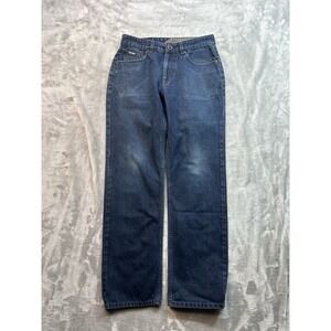 Volcom Mens Sz 29x31 Blue Jeans BlackBart Relaxed Straight Y2K Dark Skate Street